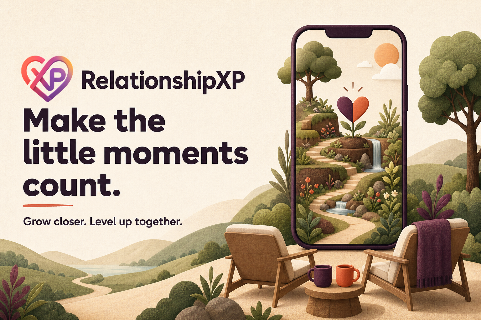 I built a couples app that awards XP for doing daily tasks